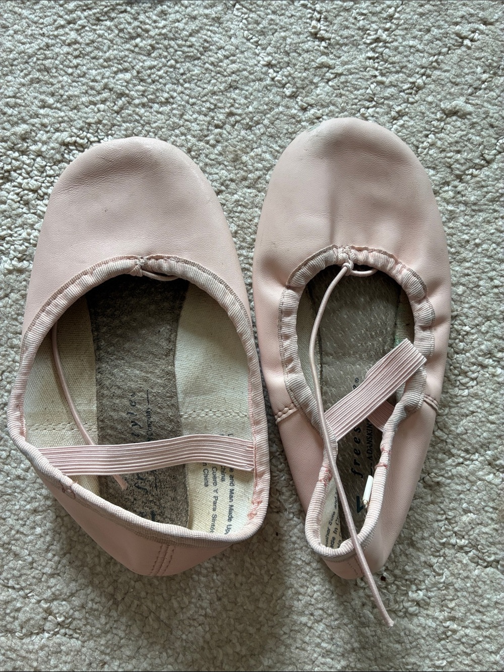 Light Pink Ballet Flats with Elastic Strap